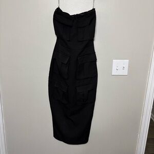 Elegant Black Strapless Dress